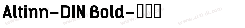 Altinn-DIN Bold字体转换
